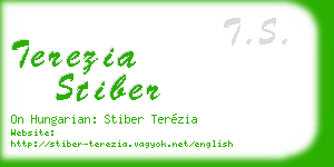 terezia stiber business card